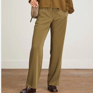 Samsoe Samsoe Hoys Loose Straight Pants Olive Green